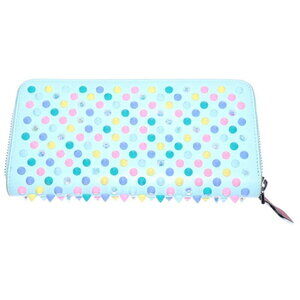 Christian Louboutin PANETTONE Fully Studded Zip Wallet Multicolor